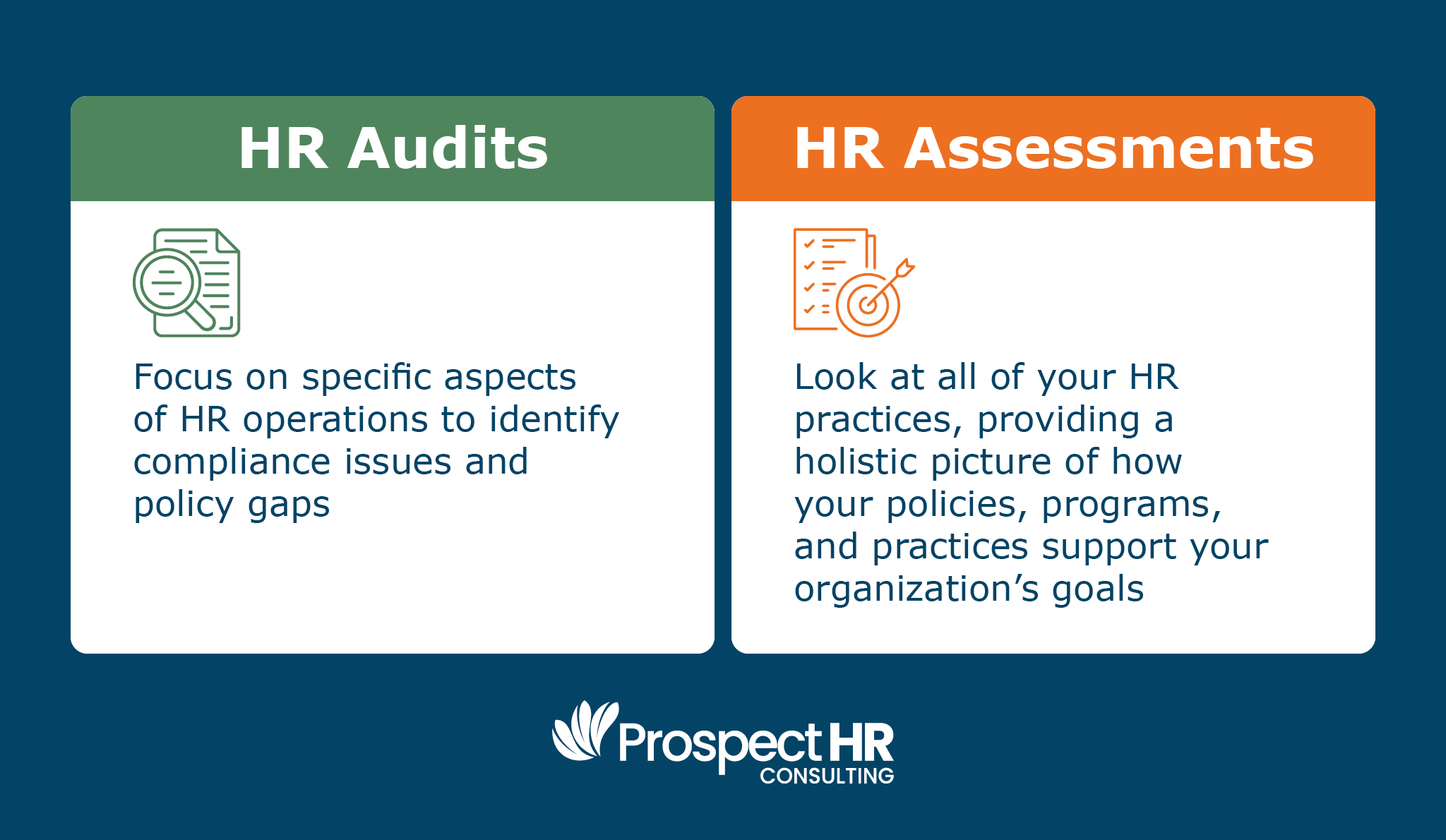 The differences between HR Assessments and HR audits, explained below.