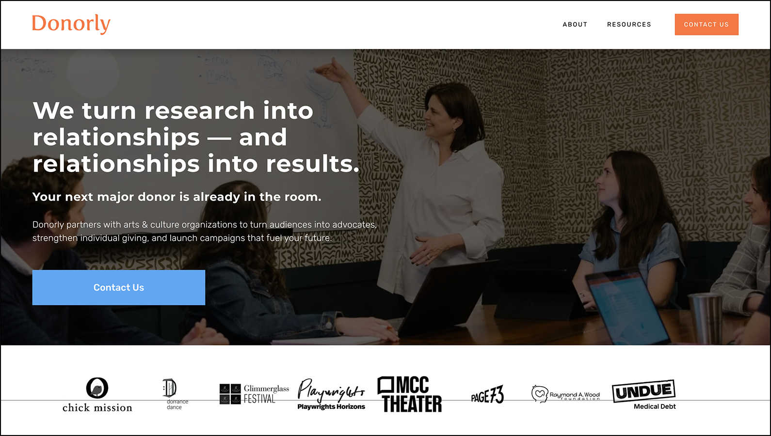 Donorly's homepage