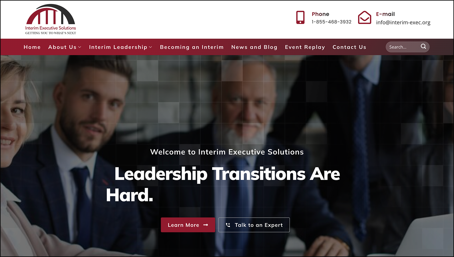 Interim's homepage