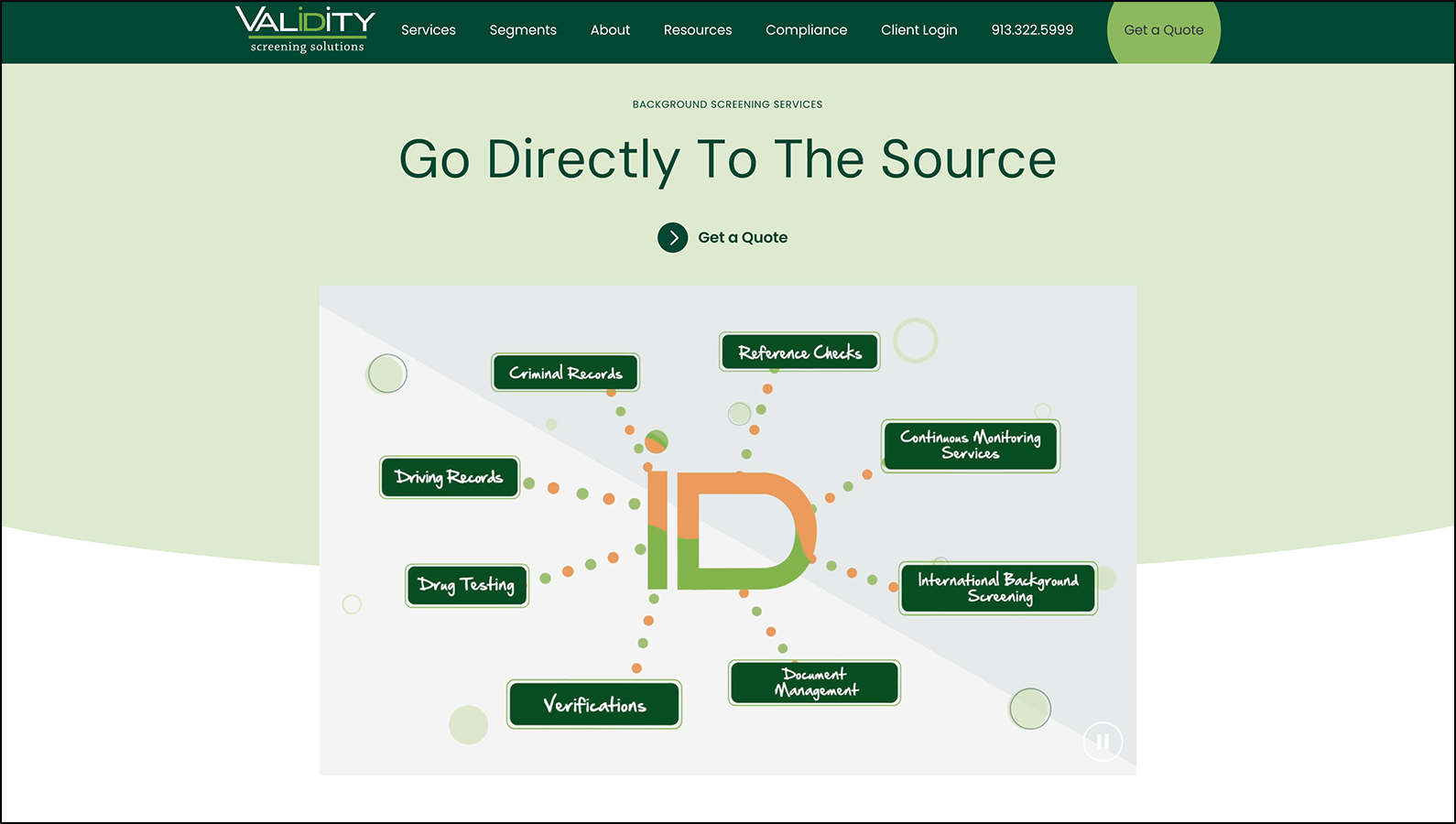 Validity's homepage